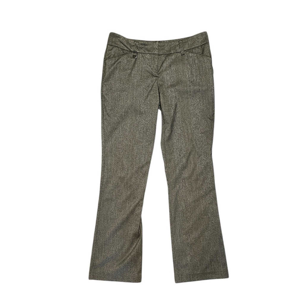 Elegant Black/grey Pinstripe Trousers size 6 New York and Company